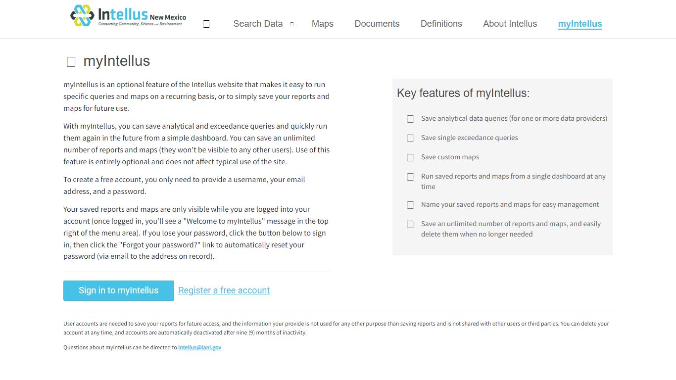 myIntellus - Intellus New Mexico Environmental Data